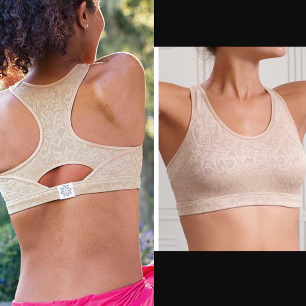 Title Nine nude lace sports bra